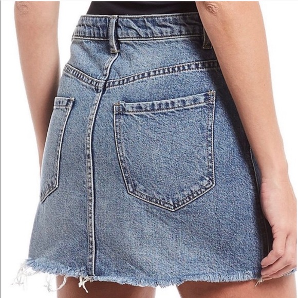 Free People Zip it Up Jean Mini Skirt - Picture 4 of 12